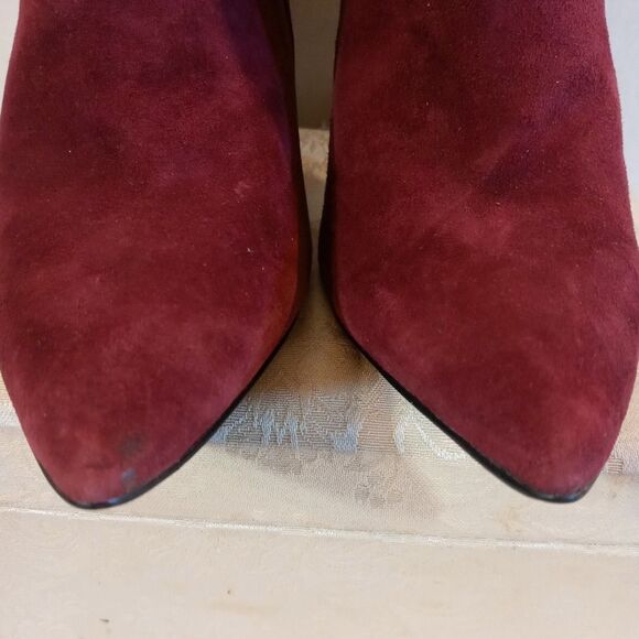 Marc Fisher Maroom Hydra Pointed Toe Block Heeled Suede Ankle Booties 6.5 - Picture 6 of 11